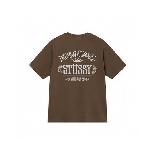 STUSSY INTERNATIONAL BROWN T-SHIRT