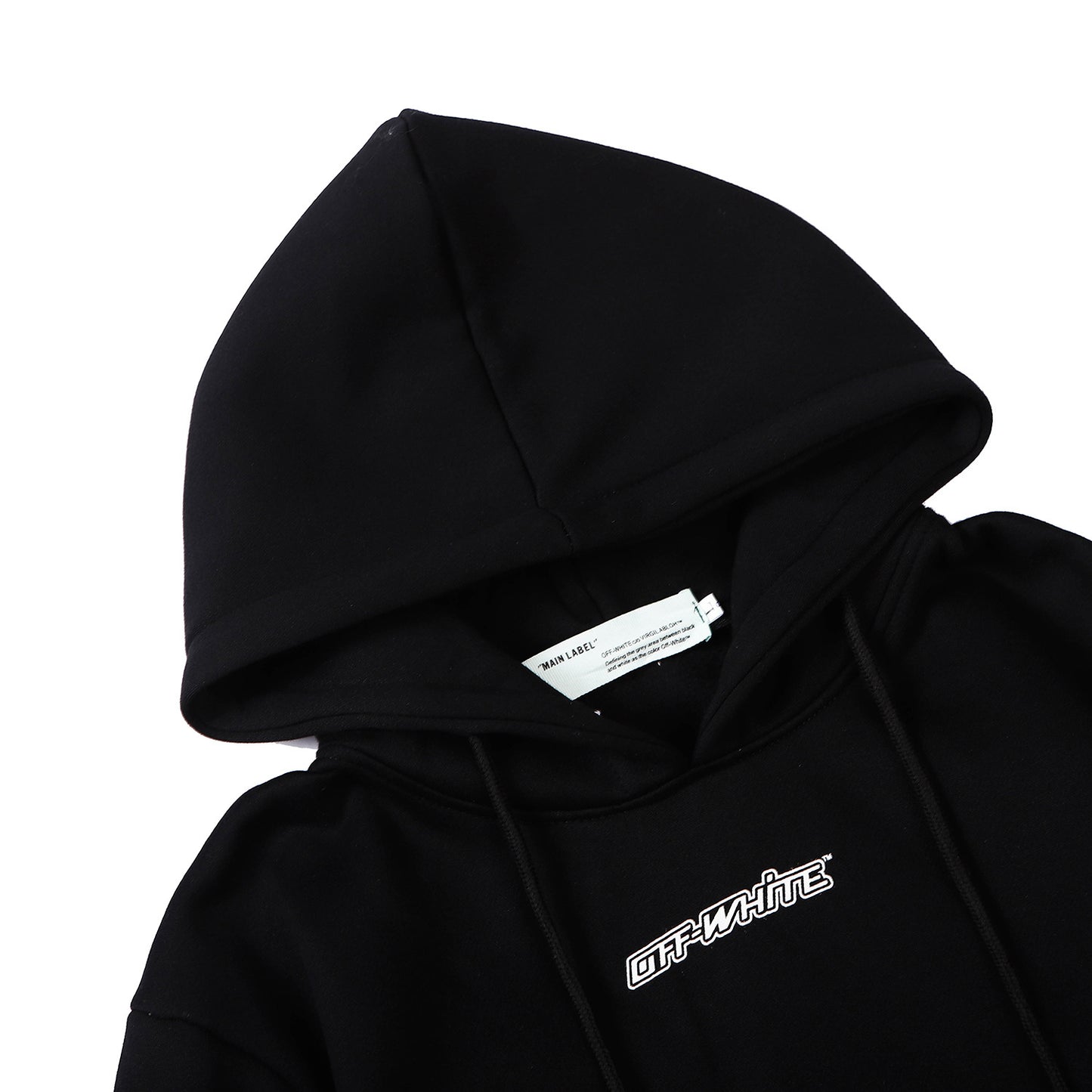 OFF WHITE ARROW RED AND BLACK HOODIE