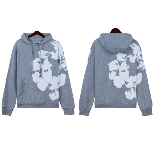 DENIM TEARS GREY HOODIE BIG COTTON WREATH