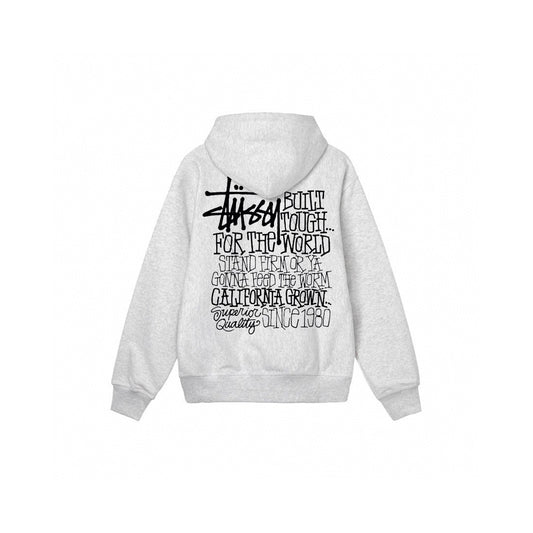 STUSSY CALIFORNIA GROWN GREY HOODIE