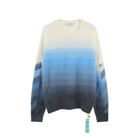 OFF WHITE BABY BLUE GRADIENT SWEATER