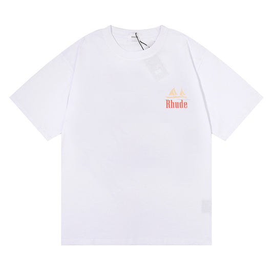 RHUDE MONACO SAILBOAT WHITE T-SHIRT