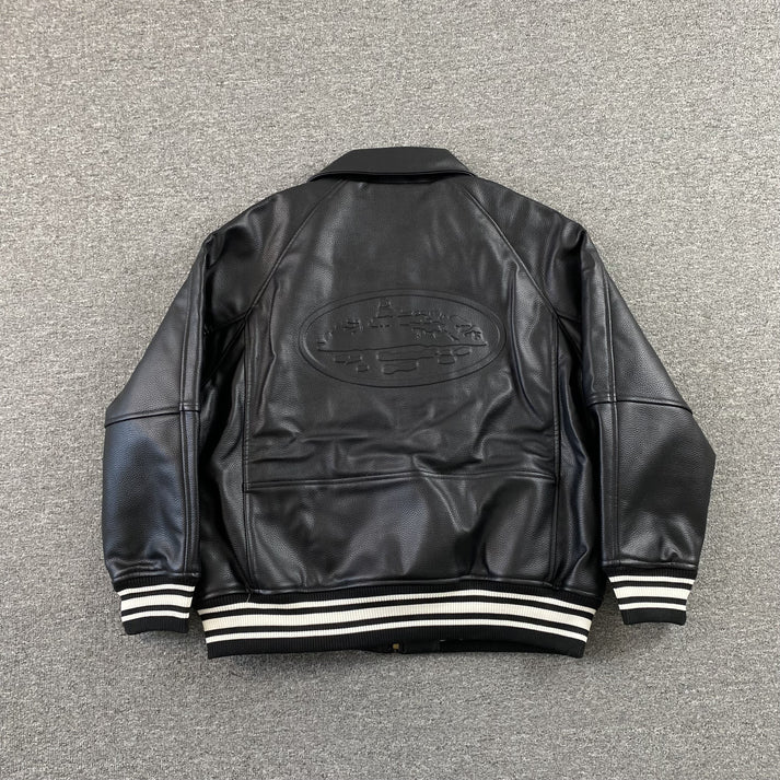 CORTEIZ LEATHER DA SKYDIVE BLACK JACKET