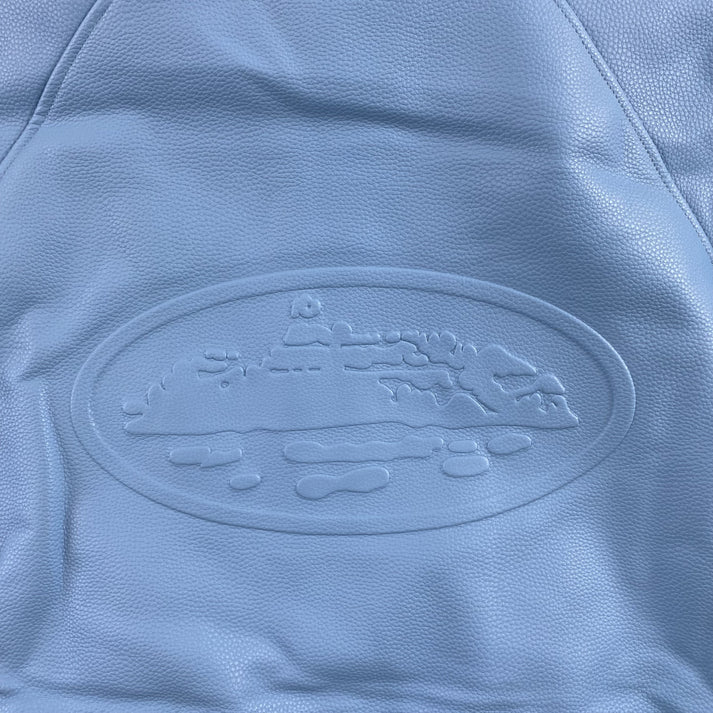 CORTEIZ LEATHER DA SKYDIVE BLUE JACKET