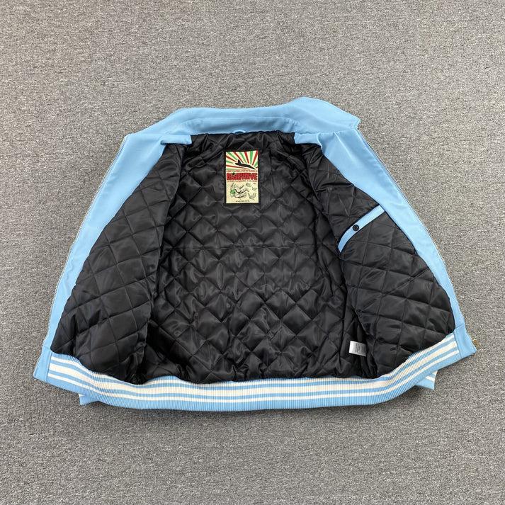 CORTEIZ LEATHER DA SKYDIVE BLUE JACKET