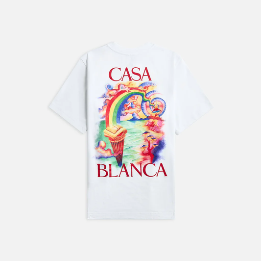 CASABLANCA NATURE TEACHER WHITE T-SHIRT