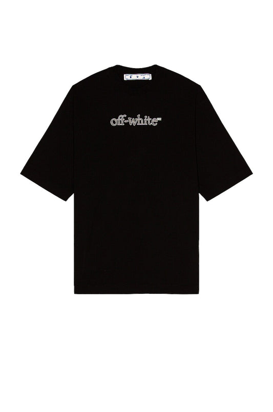 OFF WHITE SLANTED LOGO BLACK T-SHIRT
