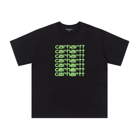 CARHARTT WIP BLACK AND GREEN TEE