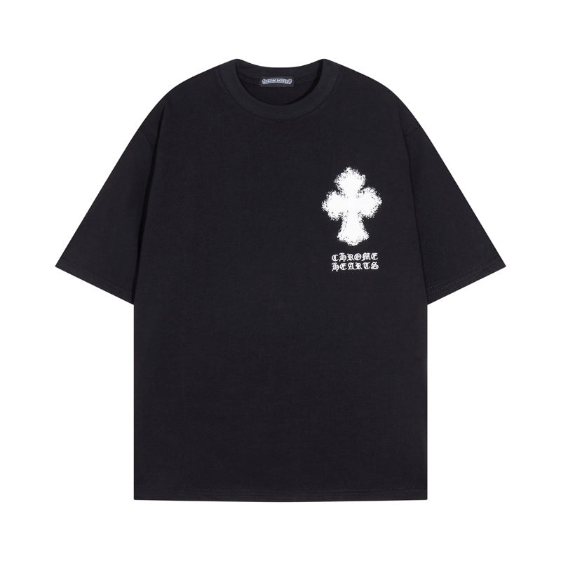 CHROME HEARTS FADE LOGO BLACK T-SHIRT