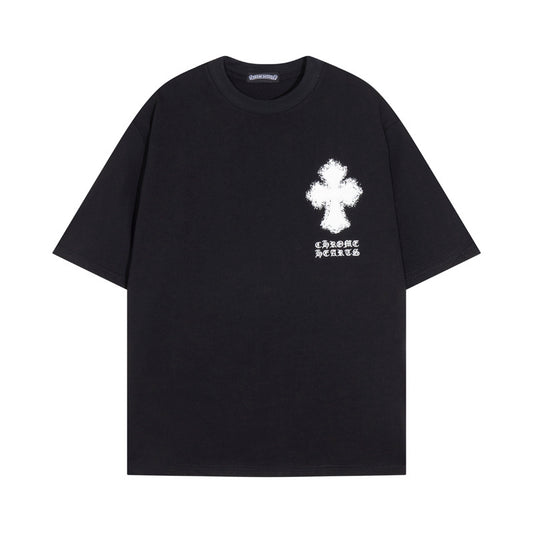 CHROME HEARTS FADE LOGO BLACK T-SHIRT