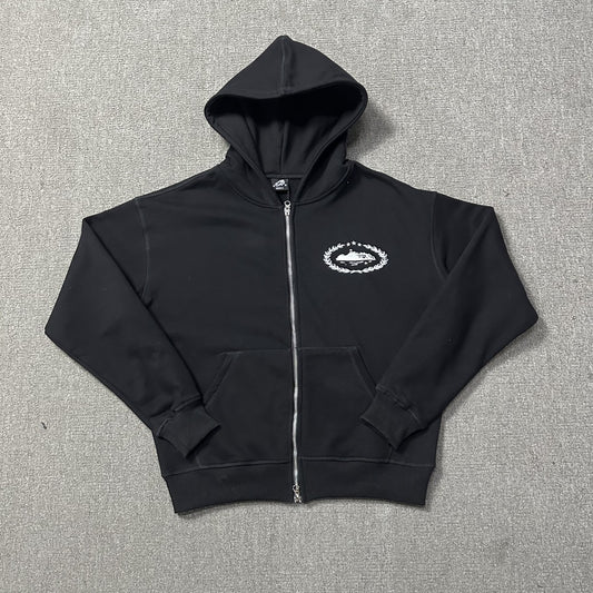 CORTEIZ ROYALE BLACK ZIP HOODIE