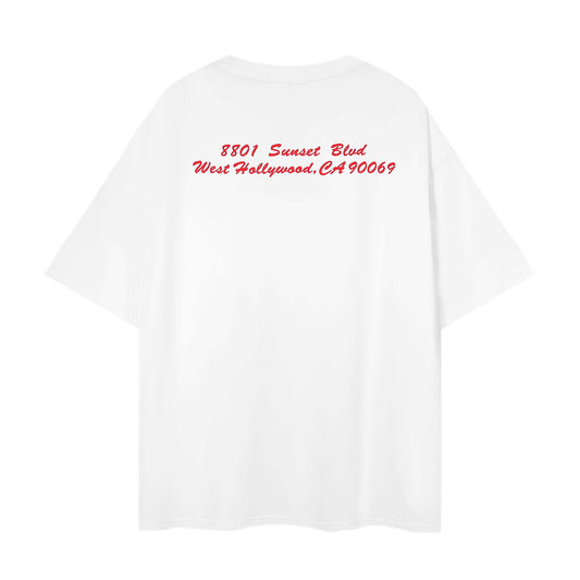 SUPREME WEST HOLLYWOOD WHITE T-SHIRT