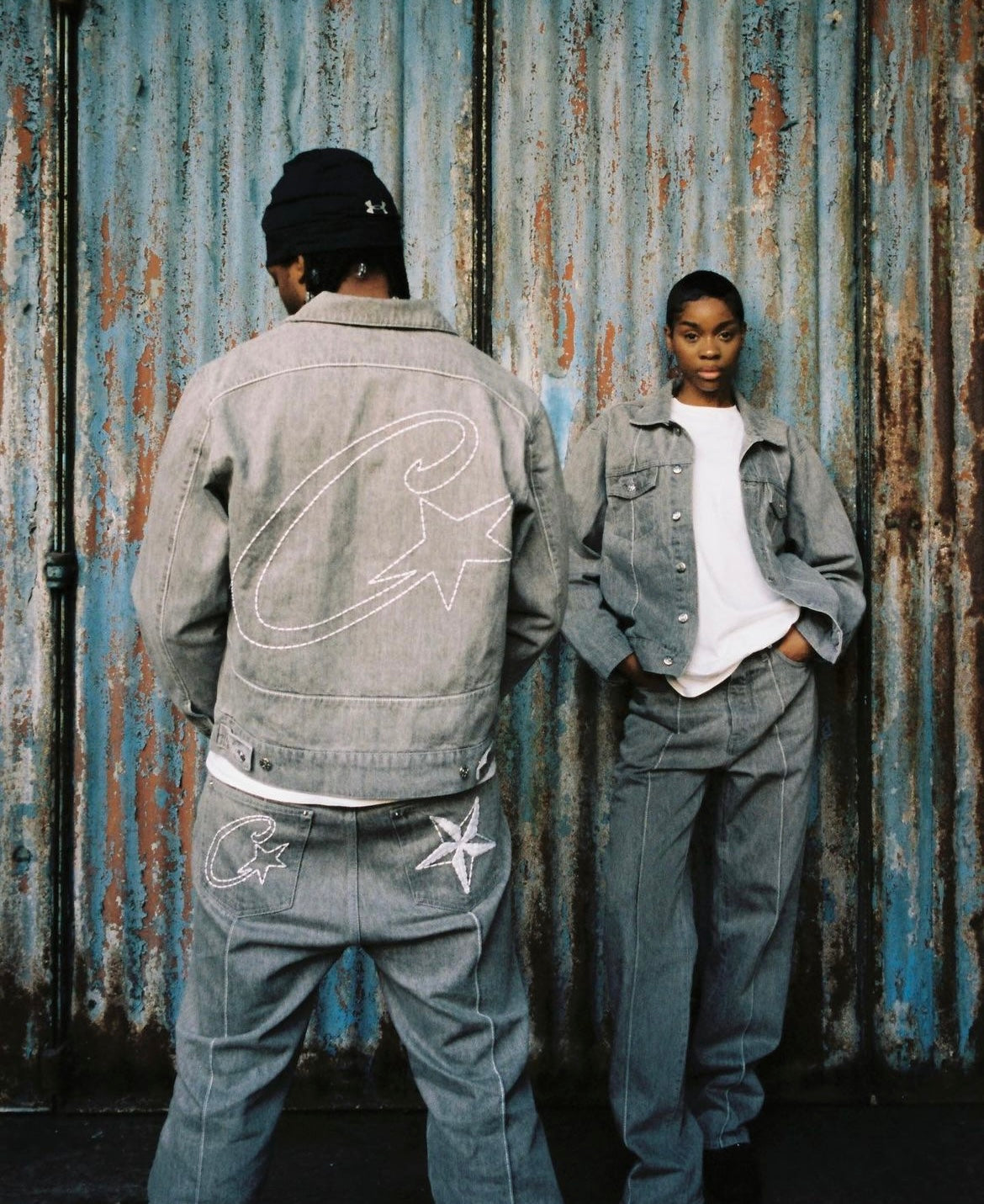 CORTEIZ GREY JEAN TRACKSUIT