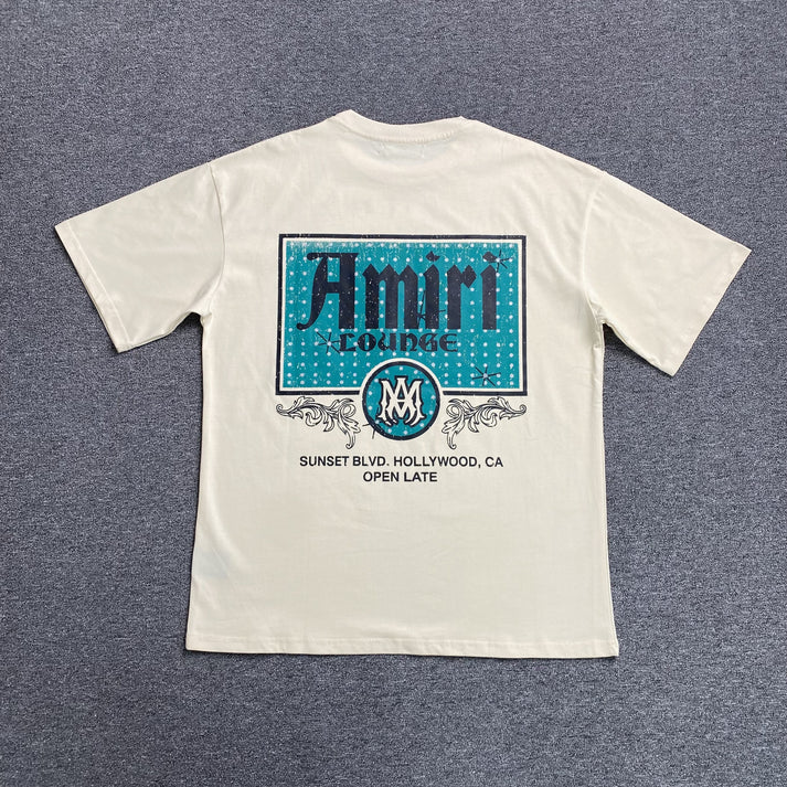 AMIRI CRYSTAL LOUNGE WHITE T-SHIRT