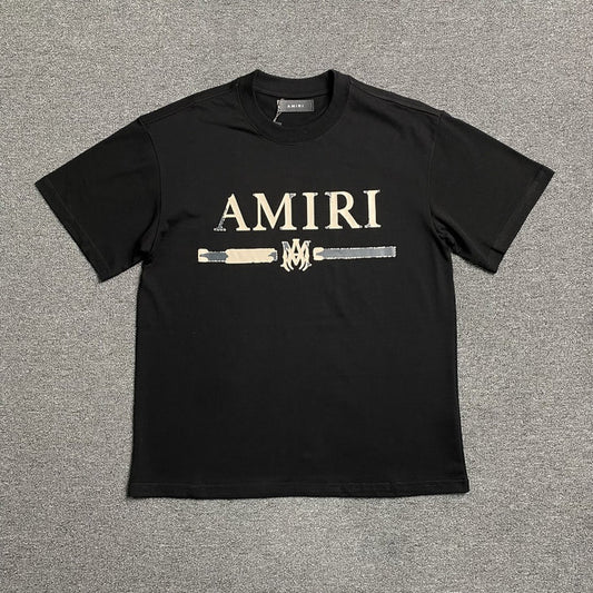 AMIRA MA BAR LOGO BLACK T-SHIRT