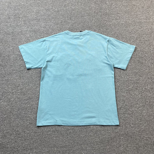 AMIRI STRAGGERED LOGO FULL BLUE T-SHIRT