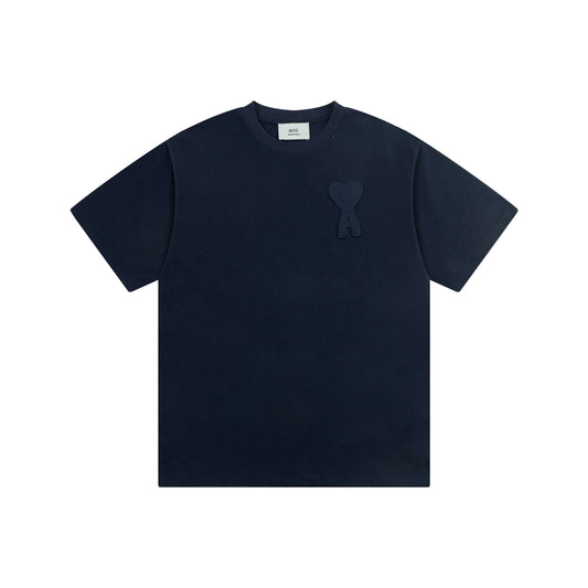 AMI PARIS FULL DARK BLUE T-SHIRT