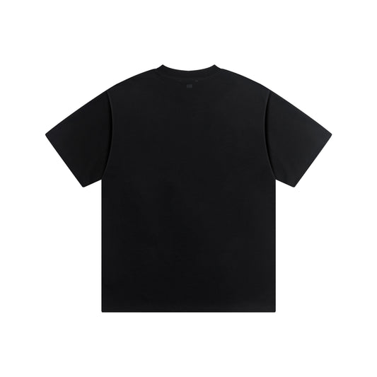 AMI PARIS BLACK AND RED T-SHIRT