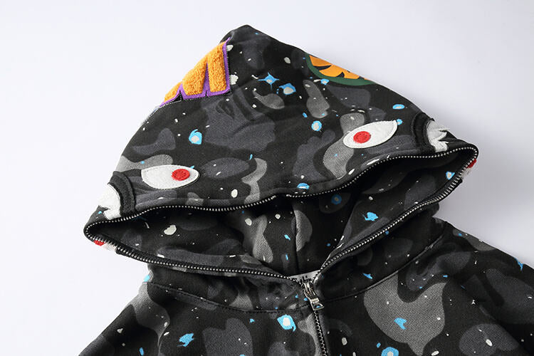 BAPE MGM REFLECTIVE BLACK ZIP HOODIE