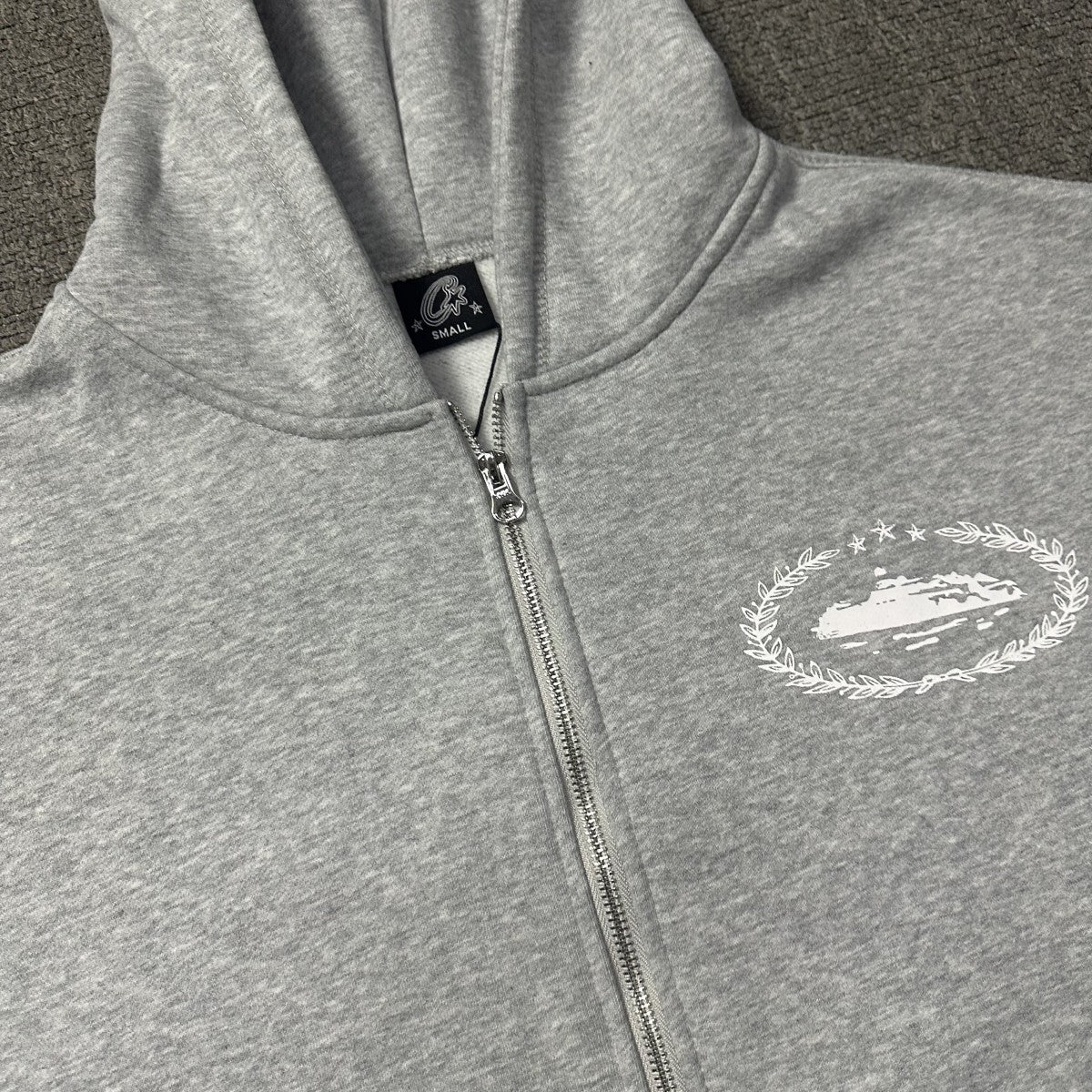 CORTEIZ ROYALE GREY ZIP HOODIE