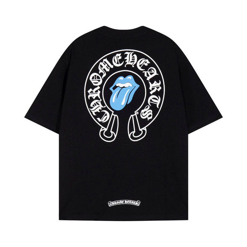CHROME HEARTS ROLLING STONES BLACK T-SHIRT