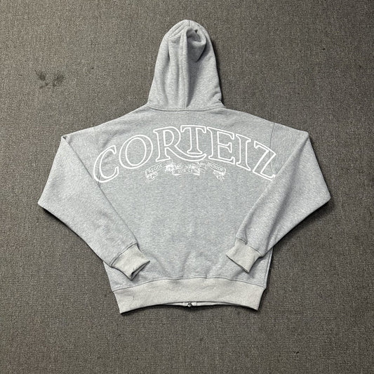 CORTEIZ ROYALE GREY ZIP HOODIE