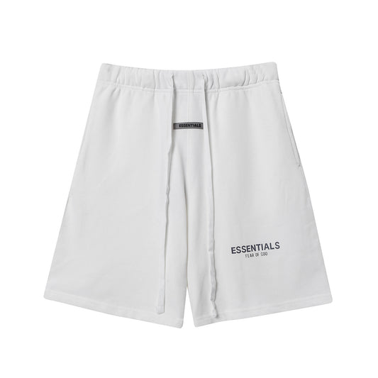 FEAR OF GODS ESSENTIALS WHITE SS20 SHORTS