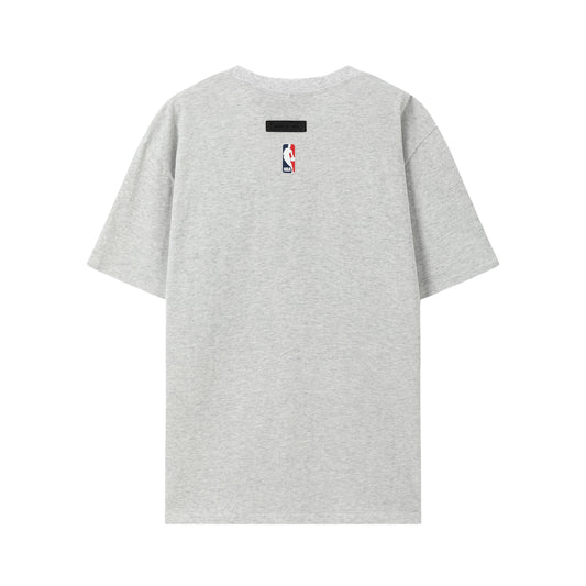 FEAR OF GODS ESSENTIALS NBA WARRIORS GREY TEE