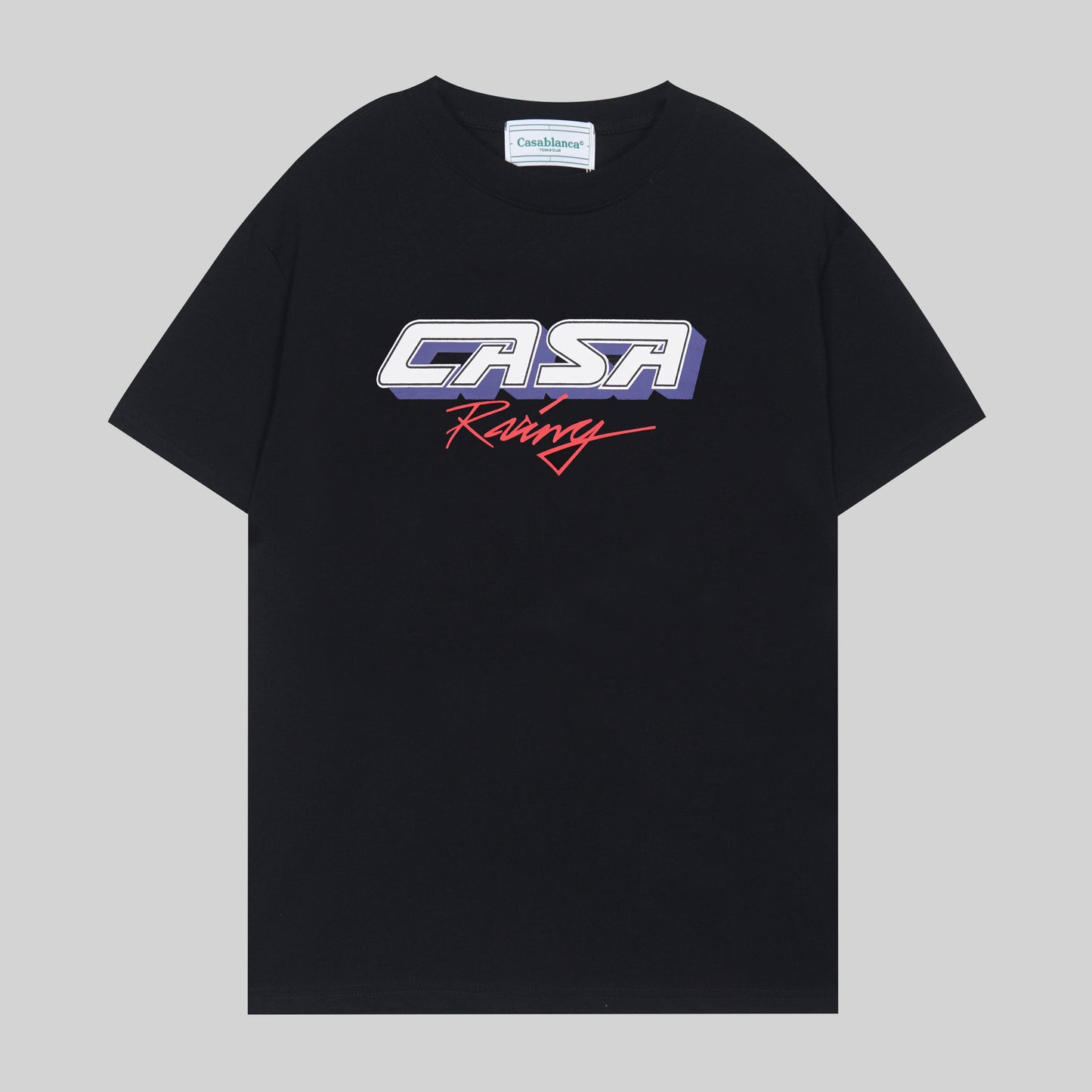 CASABLANCA RACING BLACK T-SHIRT