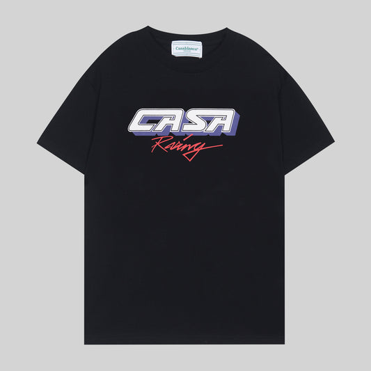 CASABLANCA RACING BLACK T-SHIRT