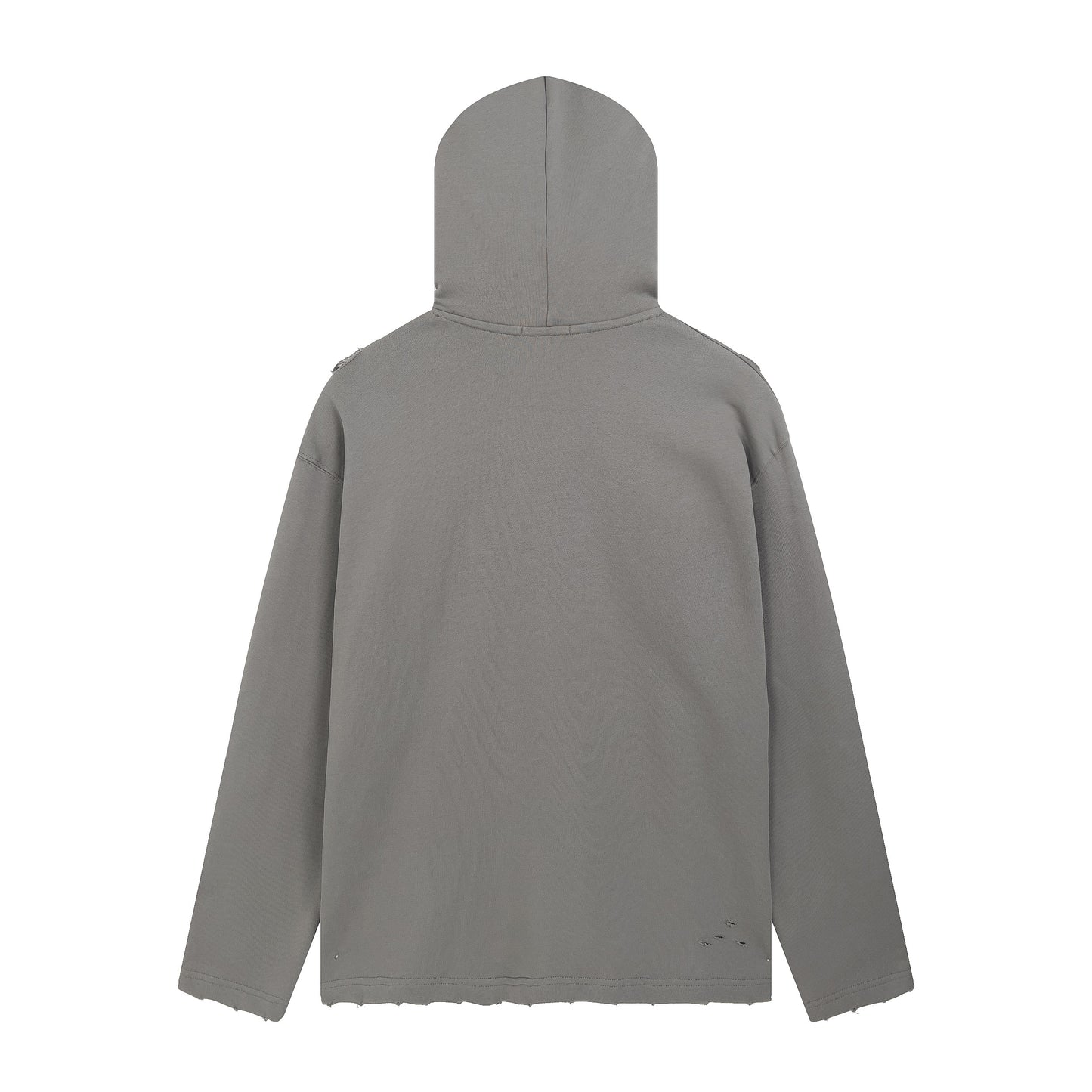 BALENCIAGA EXTRA LARGE GRAFITED LOGO GREY HOODIE