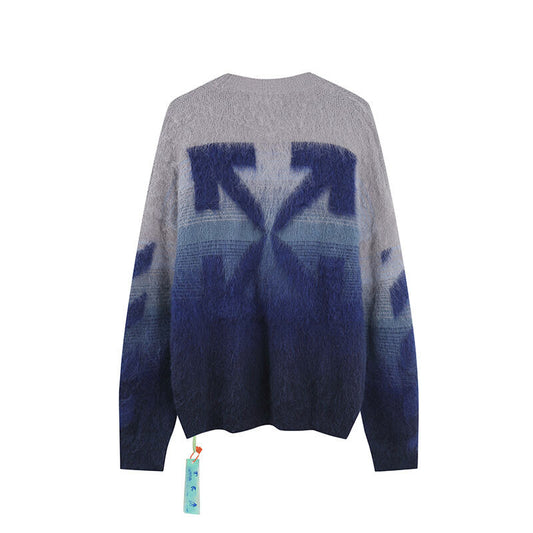 OFF WHITE BLUE GRADIENT SWEATER