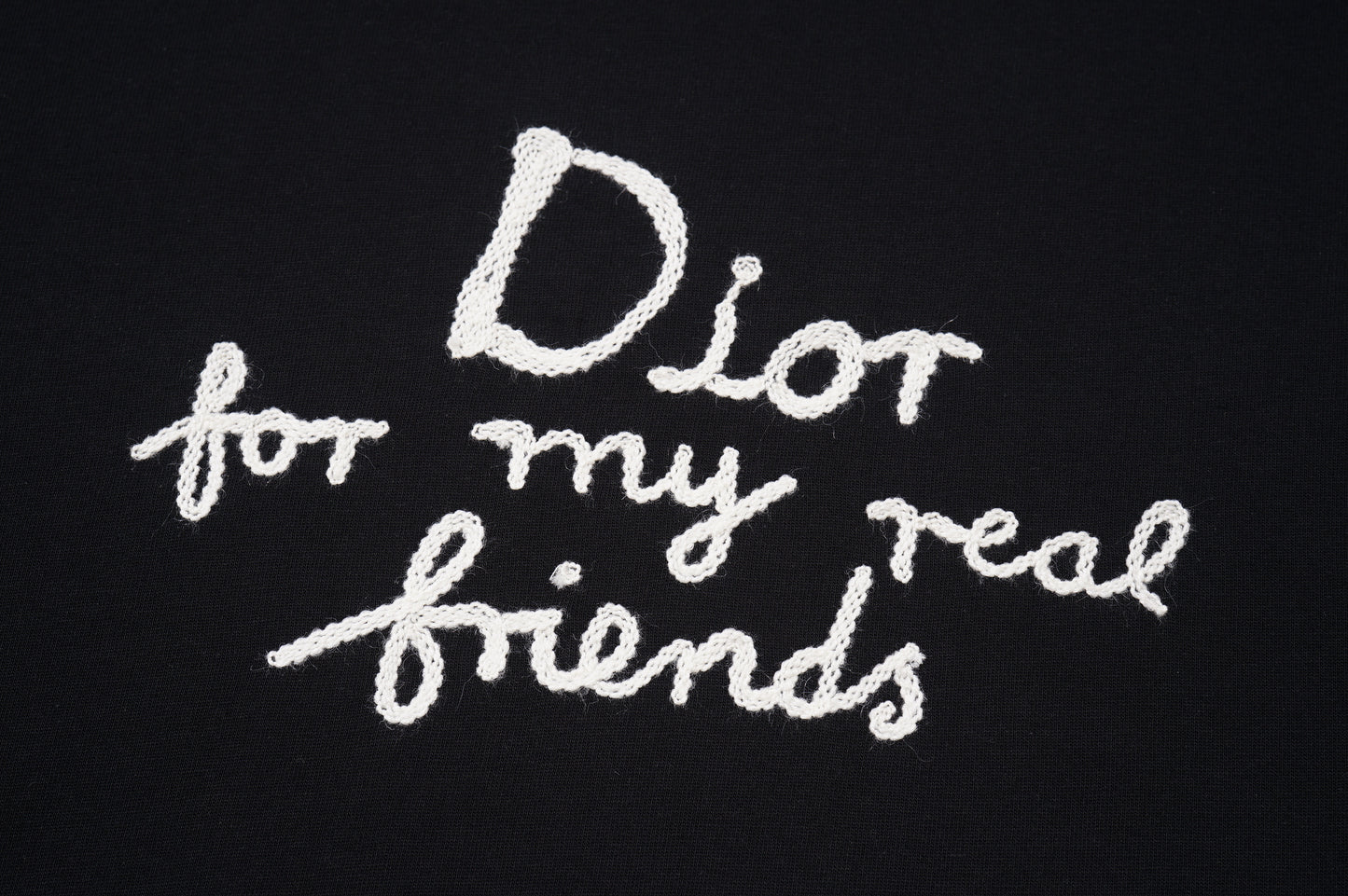 DIOR FOR MY REAL FRIENDS BLACK T-SHIRT