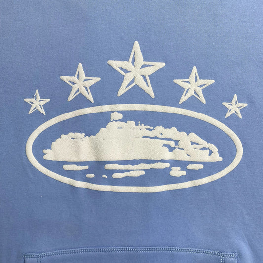 CORTEIZ ALCATRAZ 5 STARS BLUE HOODIE