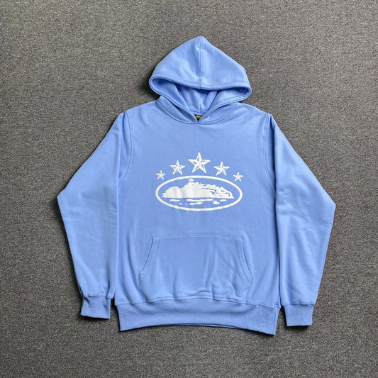 CORTEIZ ALCATRAZ 5 STARS BLUE HOODIE