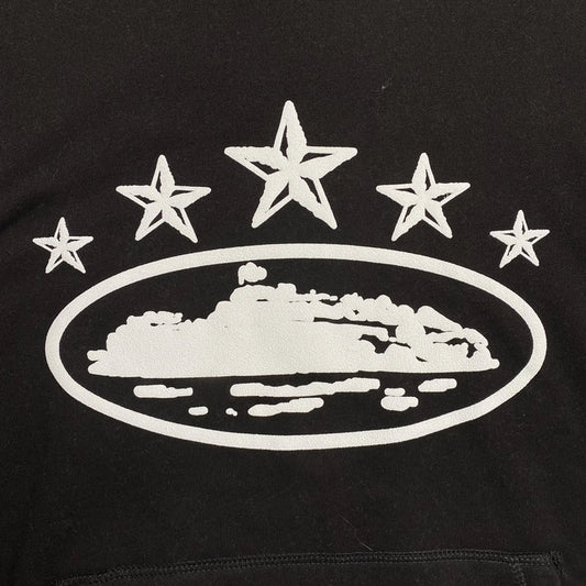 CORTEIZ ALCATRAZ 5 STARS BLACK HOODIE
