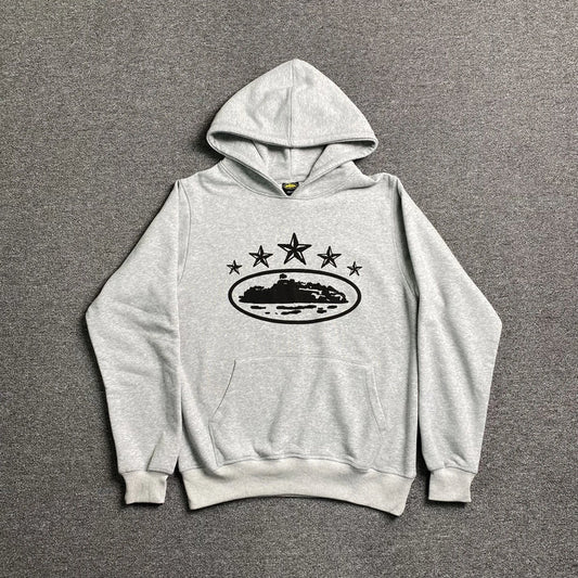 CORTEIZ ALCATRAZ 5 STARS GREY HOODIE