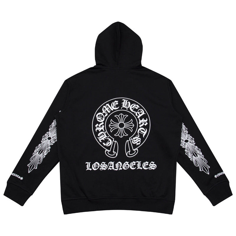 CHROME HEARTS LOS ANGELES ZIP BLACK HOODIE