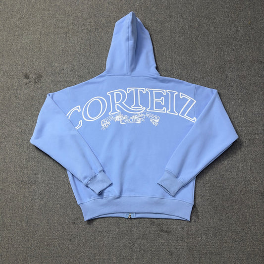 CORTEIZ ROYALE BLUE ZIP HOODIE