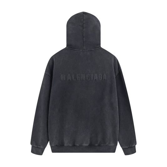 BALENCIAGA BACK LOGO WASHED HOODIE