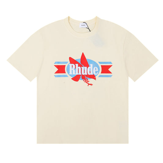RHUDE CHEVRON EAGLE BEIGE T-SHIRT