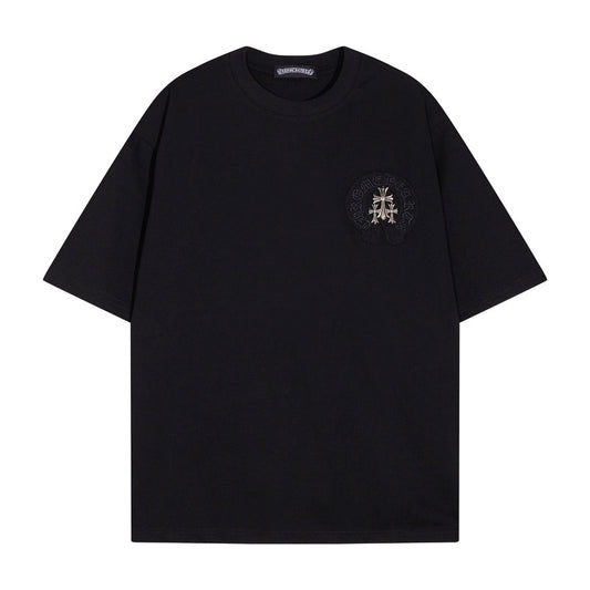 CHROME HEARTS RELIEVED LOGO BLACK T-SHIRT