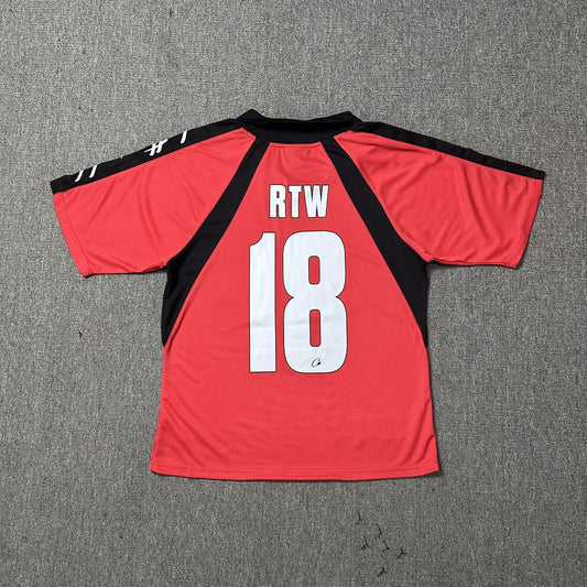 CORTEIZ ALCATRAZ RED FOTBALL JERSEY