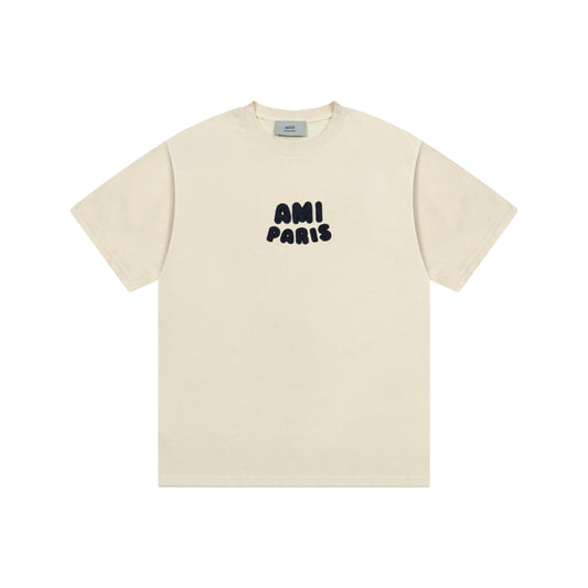 AMI PARIS AMI PARIS BEIGE T-SHIRT