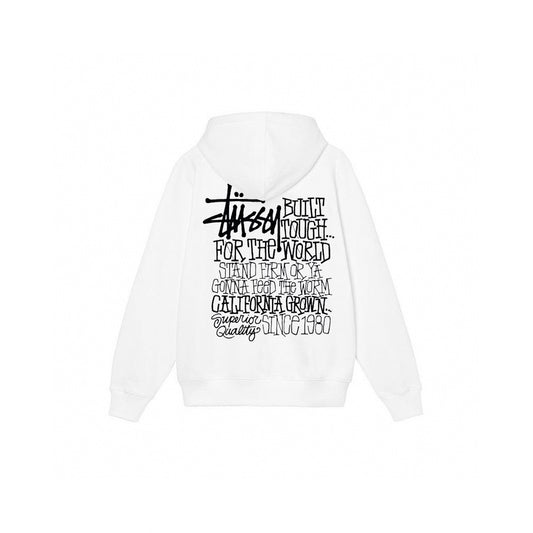 STUSSY CALIFORNIA GROWN WHITE HOODIE