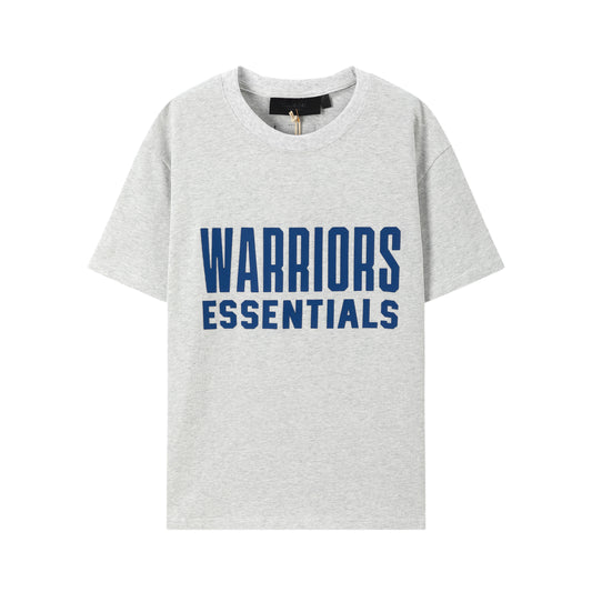 FEAR OF GODS ESSENTIALS NBA WARRIORS GREY TEE