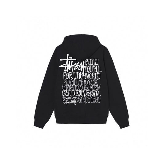 STUSSY CALIFORNIA GROWN BLACK HOODIE