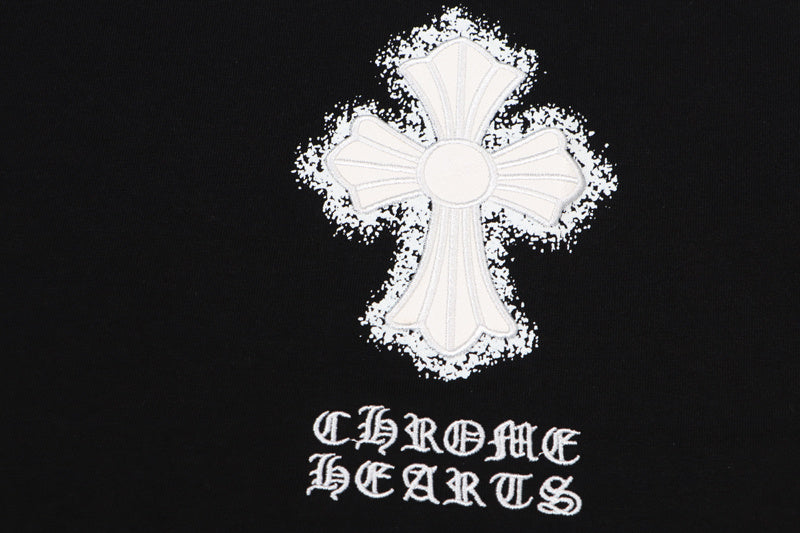 CHROME HEARTS FADE LOGO BLACK T-SHIRT