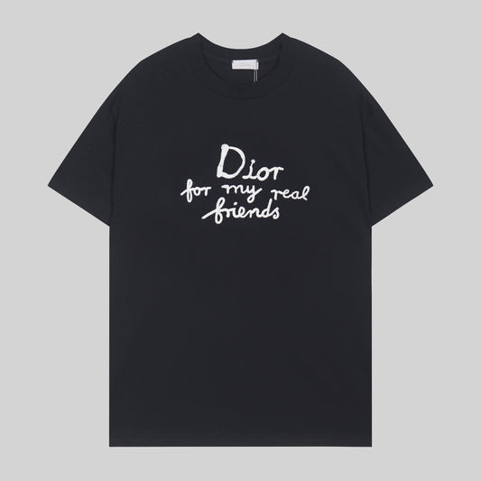 DIOR FOR MY REAL FRIENDS BLACK T-SHIRT