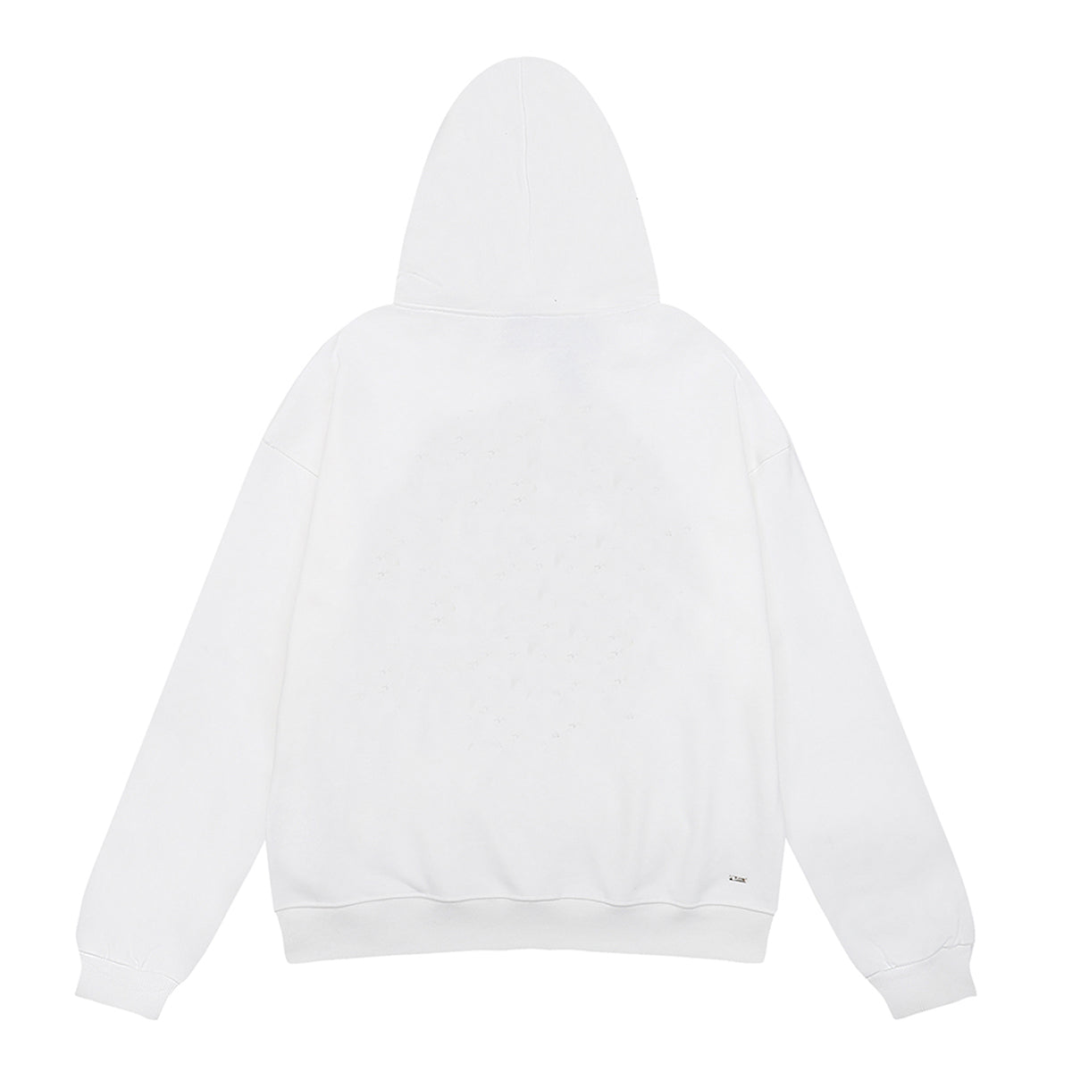 AMIRI STRAGGERED LOGO WHITE HOODIE